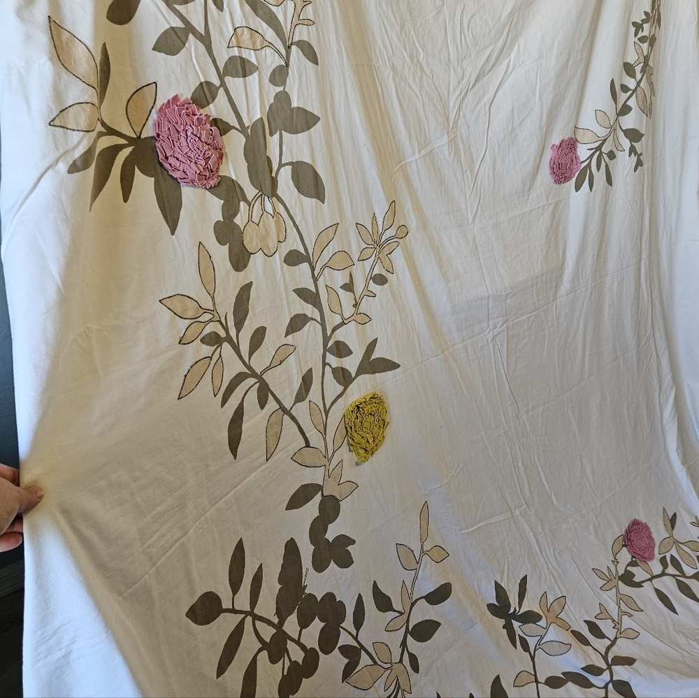 Anthropologie Vintage Ibbie Collection Flower Blooms Duvet Cover King - Picture 5 of 9
